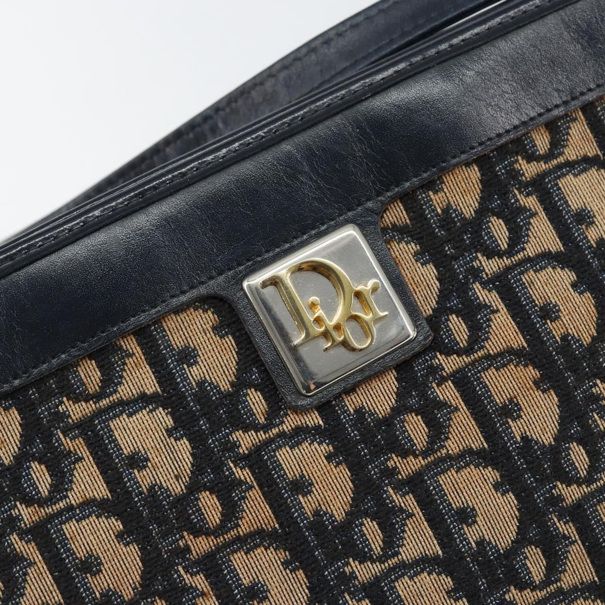 Christian Dior Vintage Trotter Canvas Navy Canvas Shoulder Bag Bag (Pre-Owned)
