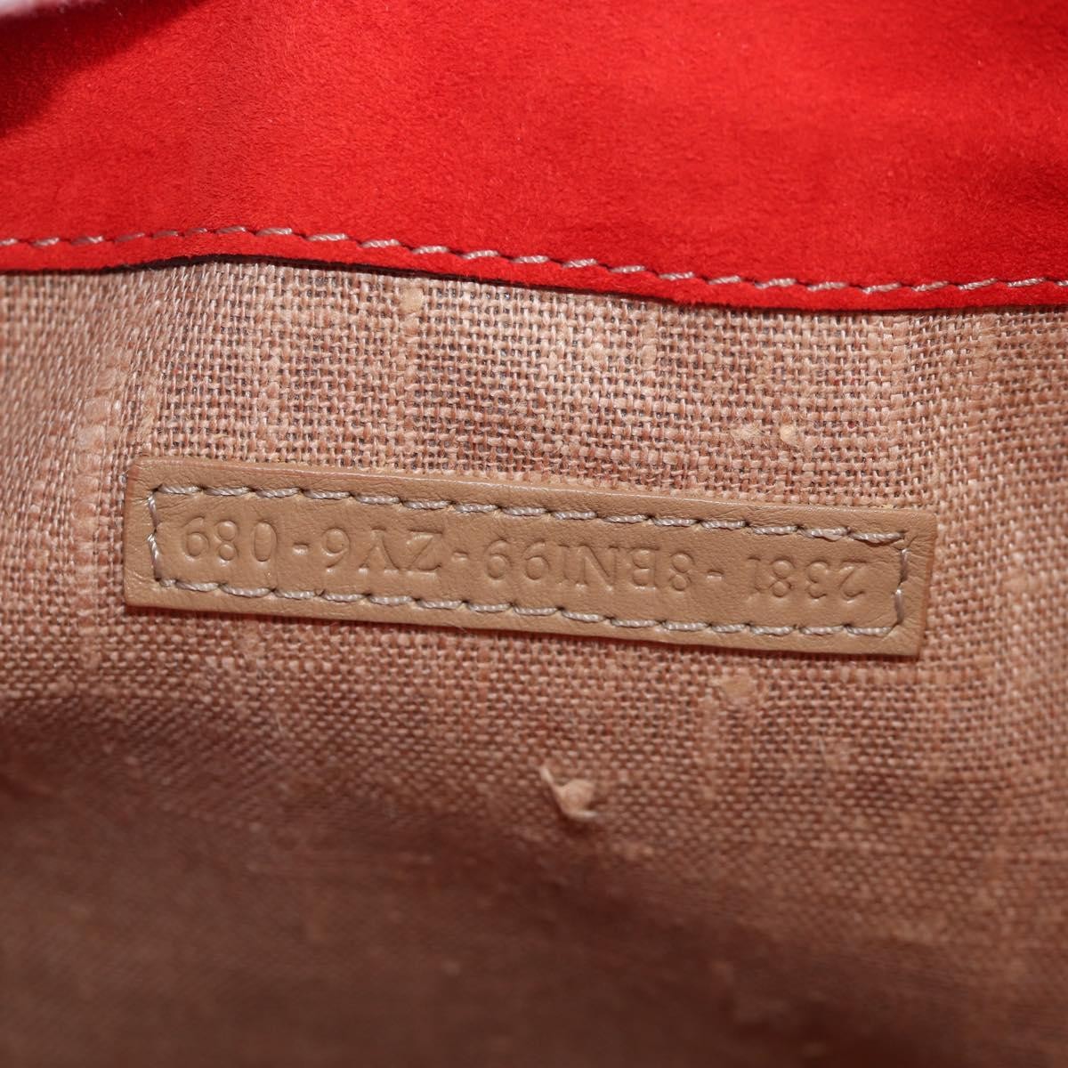 Fendi Secret Code F3 Convertible Satchel Textured Leather Red Leather Handbag (Pre-Owned)