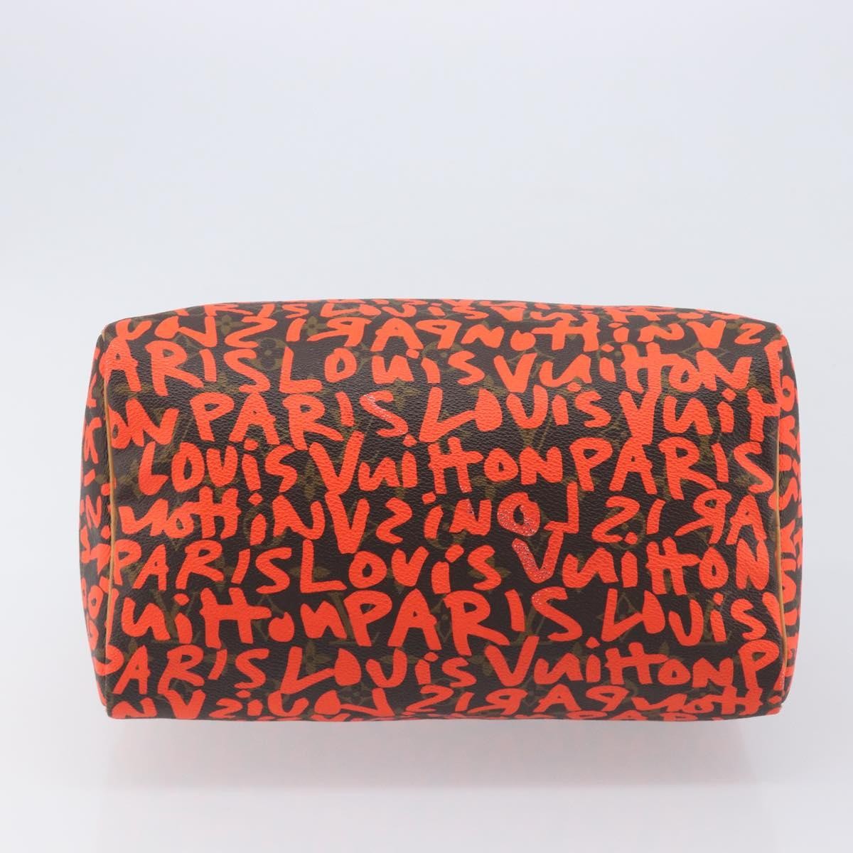 Louis Vuitton Speedy Limited Edition Monogram Graffiti Orange Canvas Handbag (Pre-Owned)