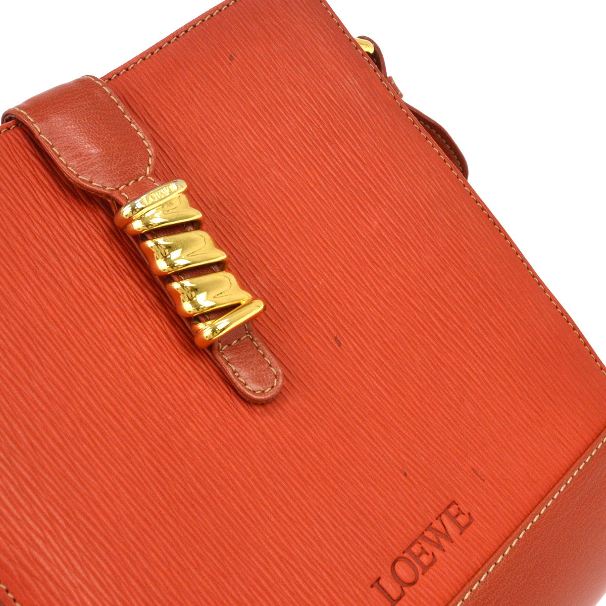 Loewe Velazquez Shoulderbag Leather Red Leather Shoulder Bag Bag (Pre-Owned)