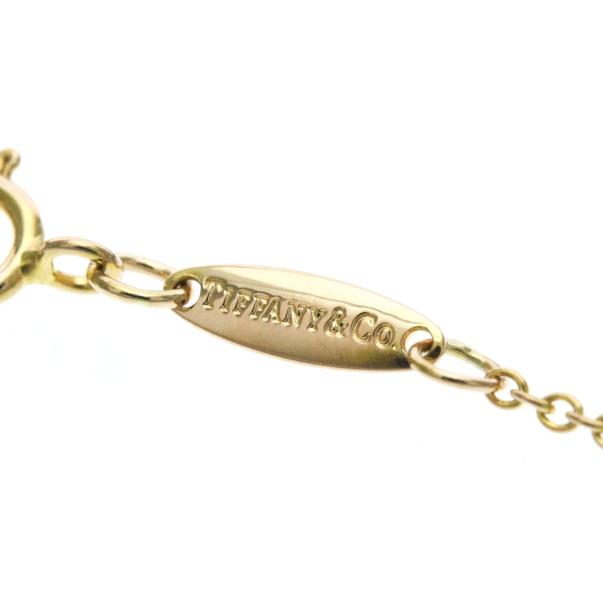 Tiffany & Co. Elsa Peretti Open Heart Pendant 18K Yellow Gold Gold Pink_Gold Necklace Jewelry (Pre-Owned)