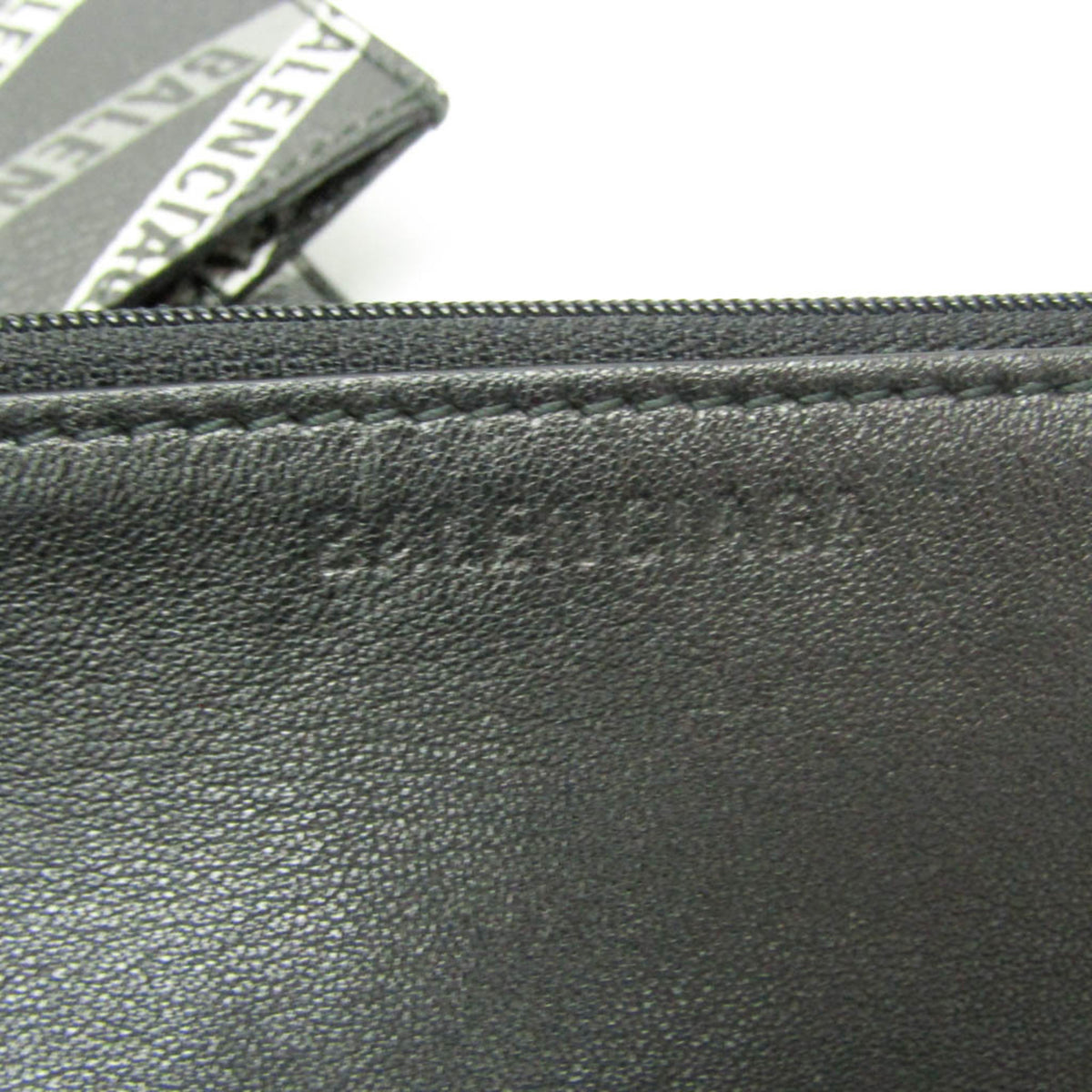 Balenciaga Fold Over Monogram Printed Leather Black Leather Tote Bag Bag (Pre-Owned)