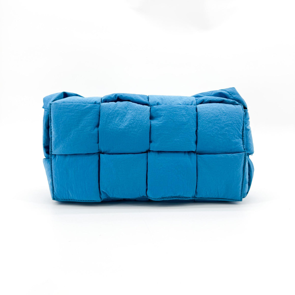 Bottega Veneta Padded Tech Cassette Intrecciato Nylon Blue Nylon Crossbody Bag Bag (Pre-Owned)