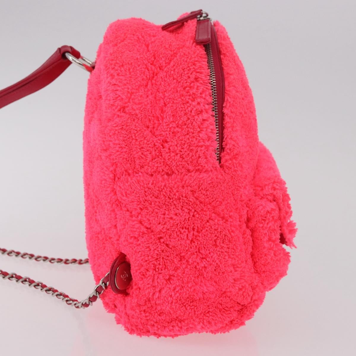 Chanel Coco Beach Quilted Terry Cloth Pink Cotton Backpack Bag (Pre-Owned)