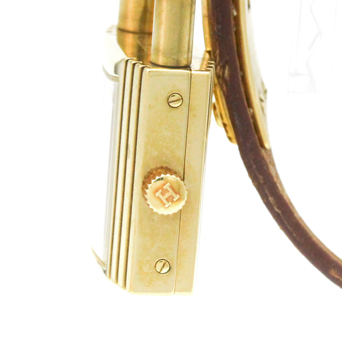 Hermes Kelly Quartz Plated Metal And Leather Watch (Pre-Owned)