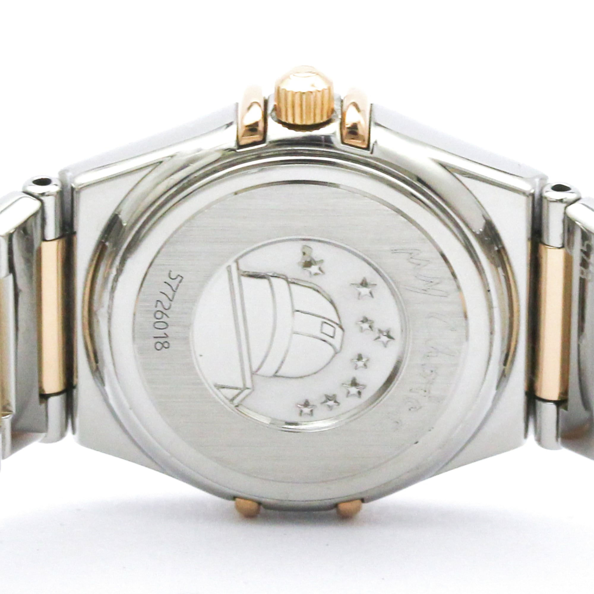 Omega Constellation Quartz Stainless Steel And Rose Gold With Diamond Bezel Watch (Pre-Owned)