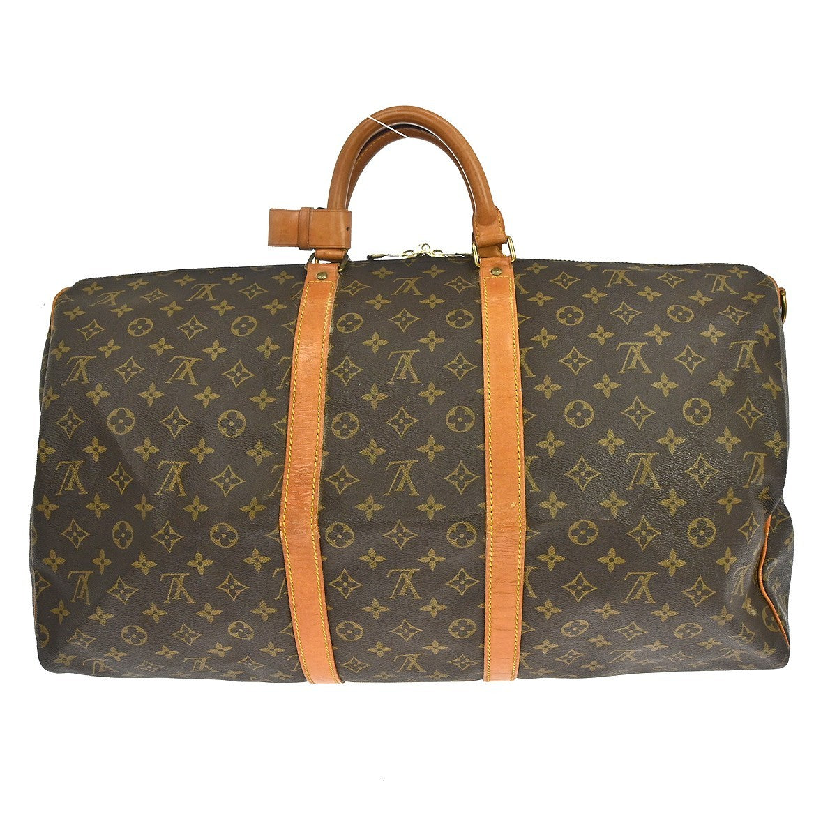 Louis Vuitton Keepall Bandoulière Monogram Brown Canvas Travel Bag Bag (Pre-Owned)