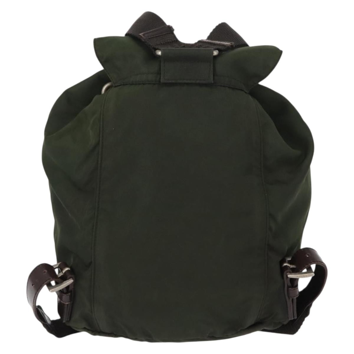 Prada Front Pocket Tessuto Khaki Nylon Backpack Bag (Pre-Owned)