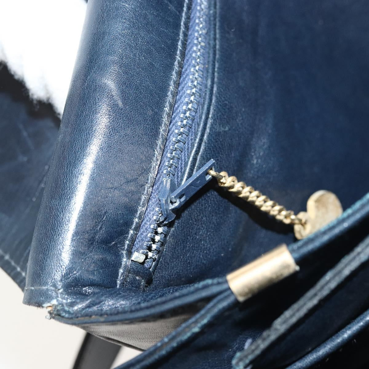Celine Horse Carriage Leather Black Leather Shoulder Bag Bag (Pre-Owned)