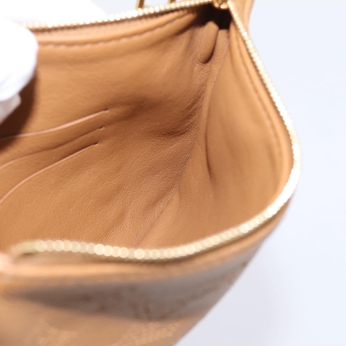 Louis Vuitton Selene Pochette Mahina Leather Camel Leather Clutche & Pouche Bag (Pre-Owned)