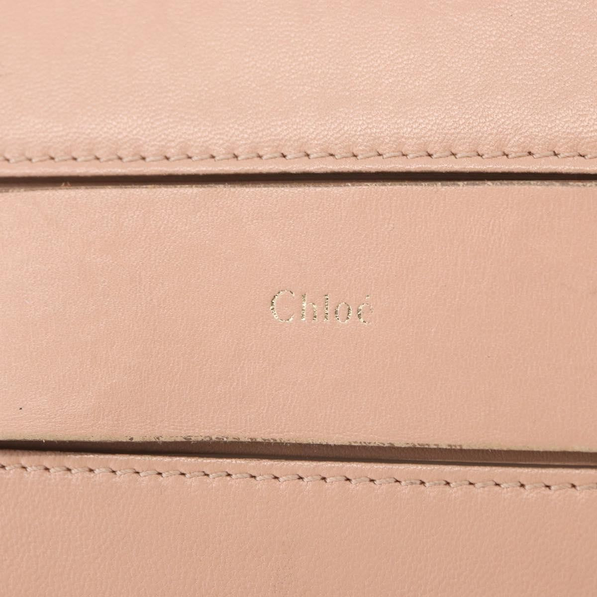 Chloe Elle Chain Clutch Leather Pink Leather Shoulder Bag Bag (Pre-Owned)