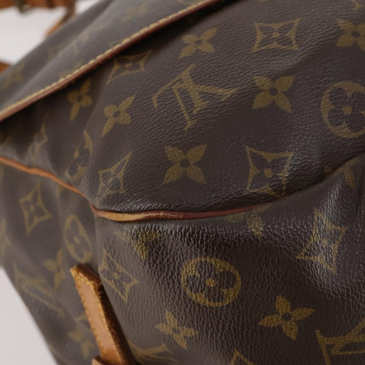 Louis Vuitton Saumur Monogram Canvas Brown Canvas Shoulder Bag Bag (Pre-Owned)