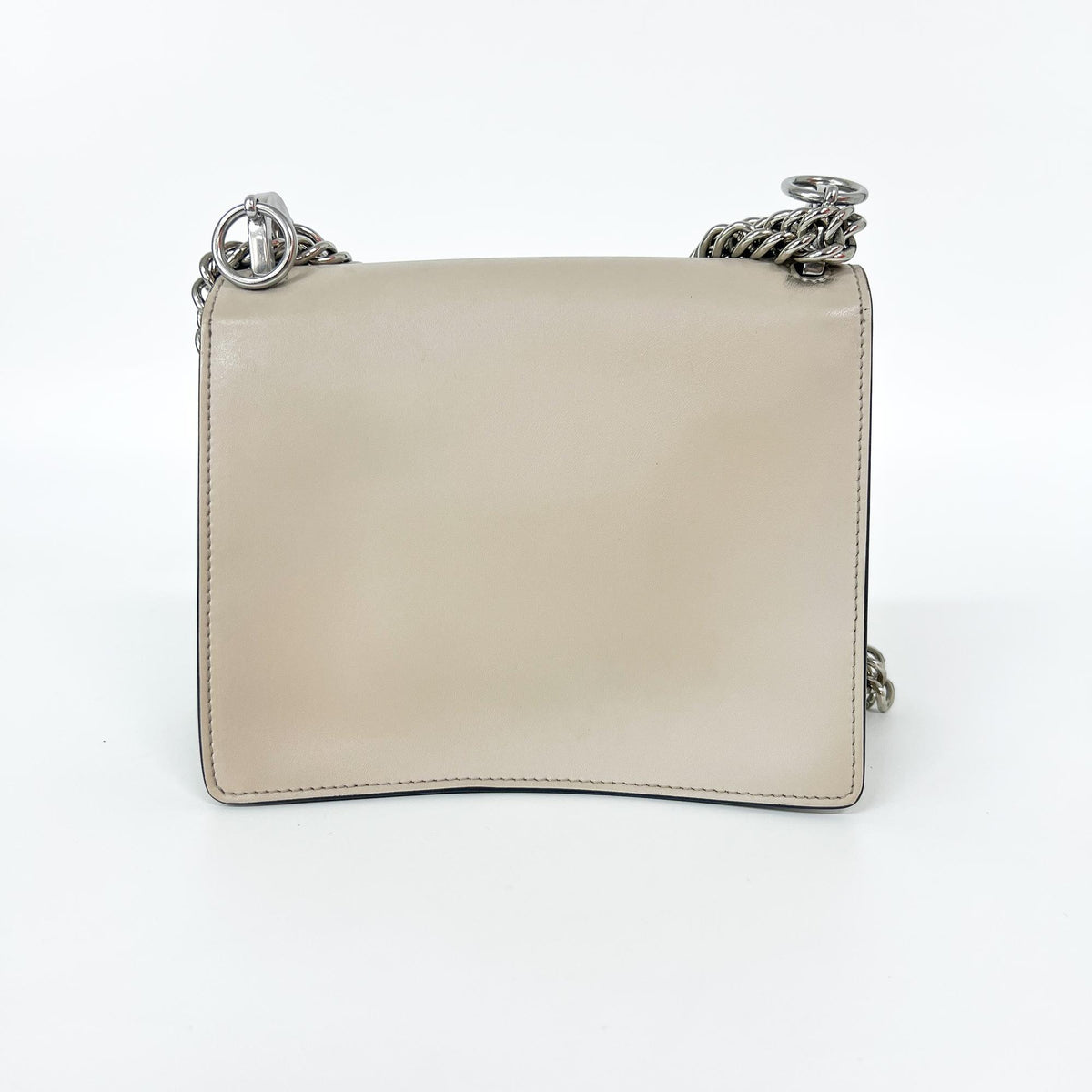 Fendi Kan I Leather Ecru Leather Shoulder Bag Bag (Pre-Owned)