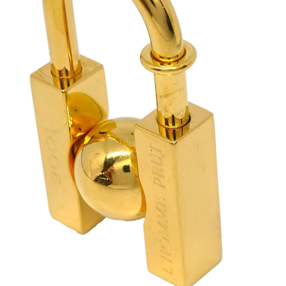 Hermes Lhomme Peut Embellir La Terre Cadena Lock Charm Metal Gold Gold_Plated Charms And Keychains Accessory (Pre-Owned)