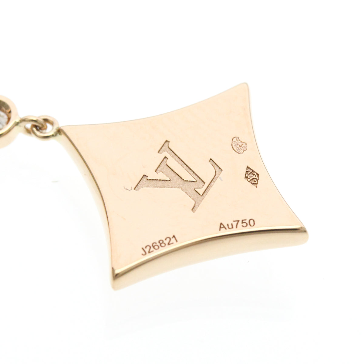 Louis Vuitton Color Blossom Lariat 18K Rose Gold With Mother Of Pearl And Diamond Gold Pink_Gold Necklace Jewelry (Pre-Owned)