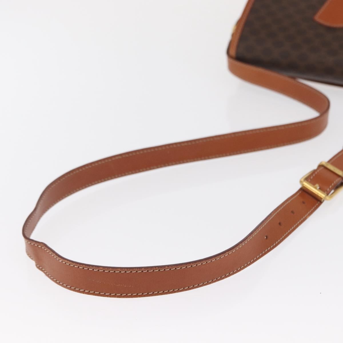 Celine Macadam Shoulder Canvas Brown Canvas Crossbody Bag Bag (Pre-Owned)