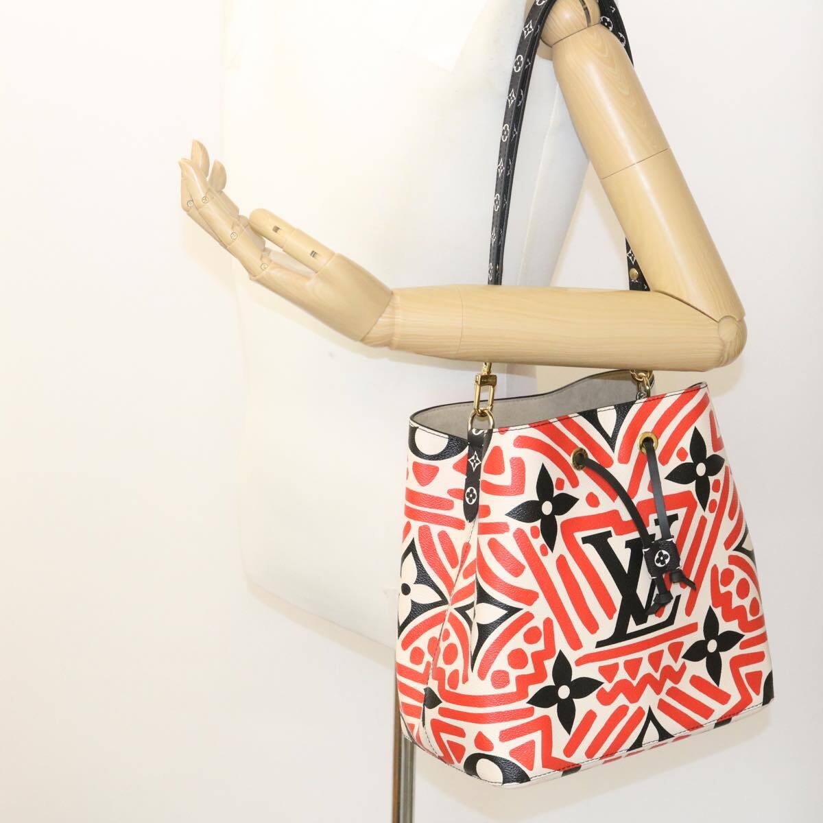 Louis Vuitton Neonoe Limited Edition Crafty Monogram Giant Red Canvas Handbag (Pre-Owned)