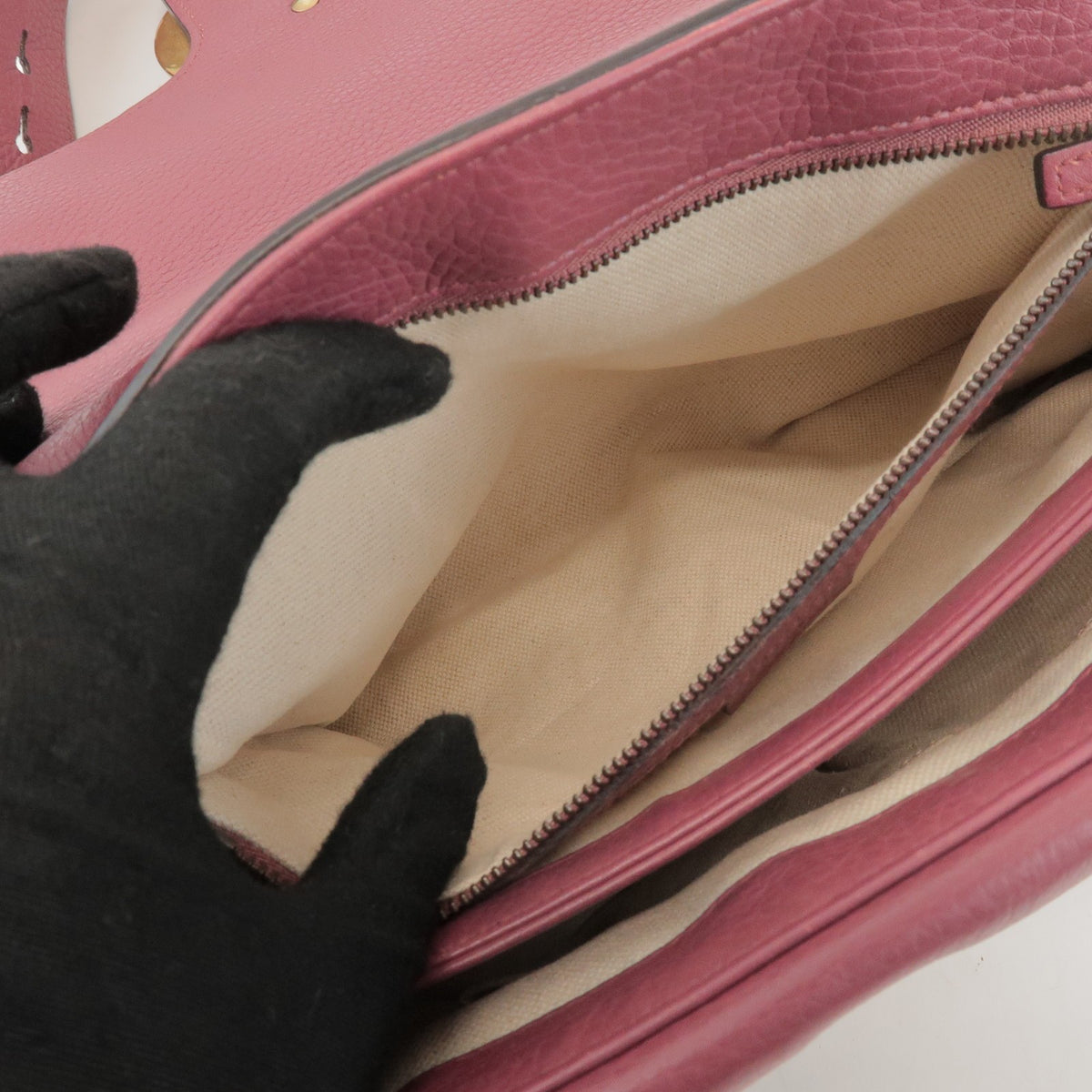 Gucci Gg Marmont Leather Pink Leather Shoulder Bag Bag (Pre-Owned)