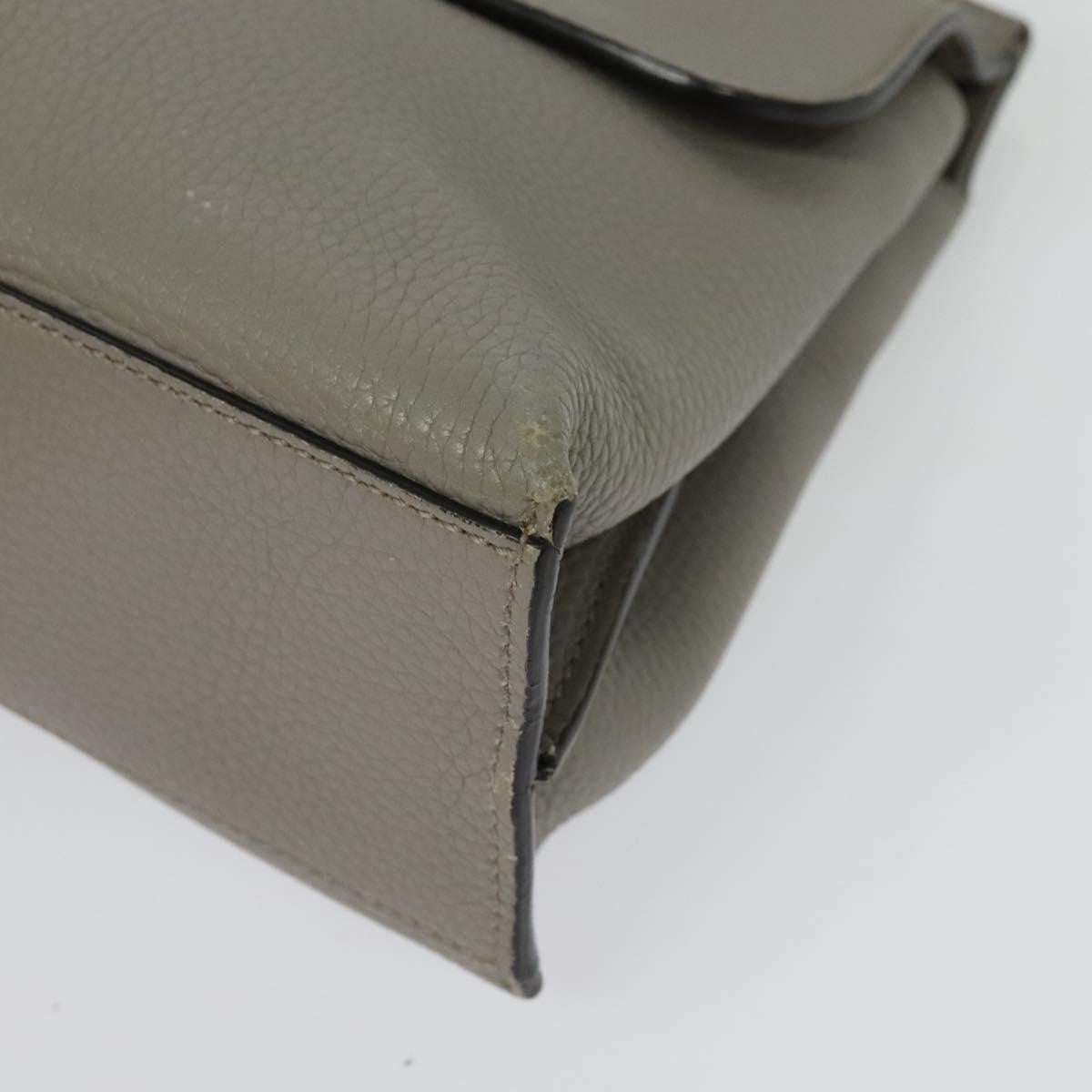 Gucci Bamboo Daily Top Handle Leather Gray Leather Shoulder Bag Bag (Pre-Owned)