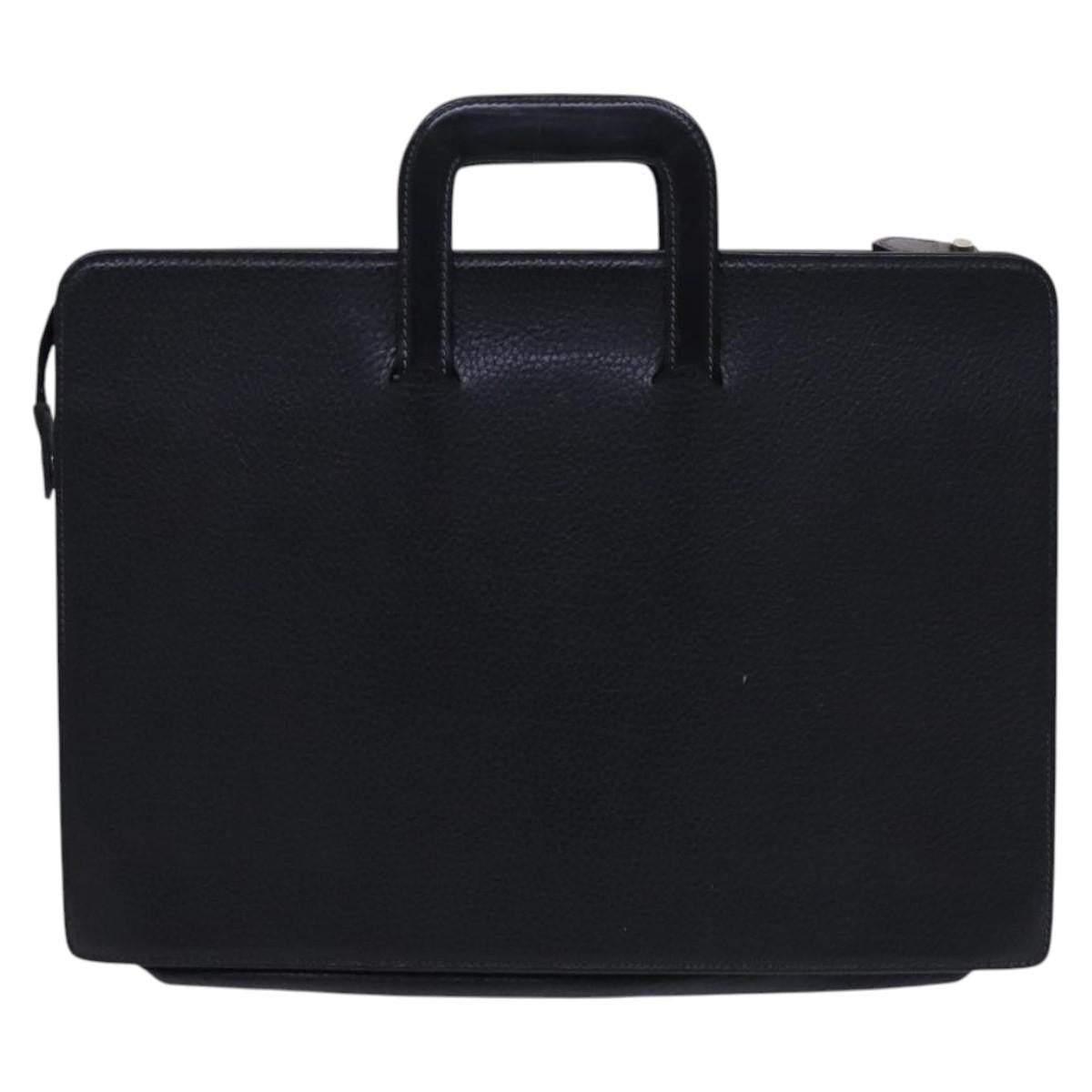Burberry Vintage Leather Black Leather Briefcase Bag (Pre-Owned)