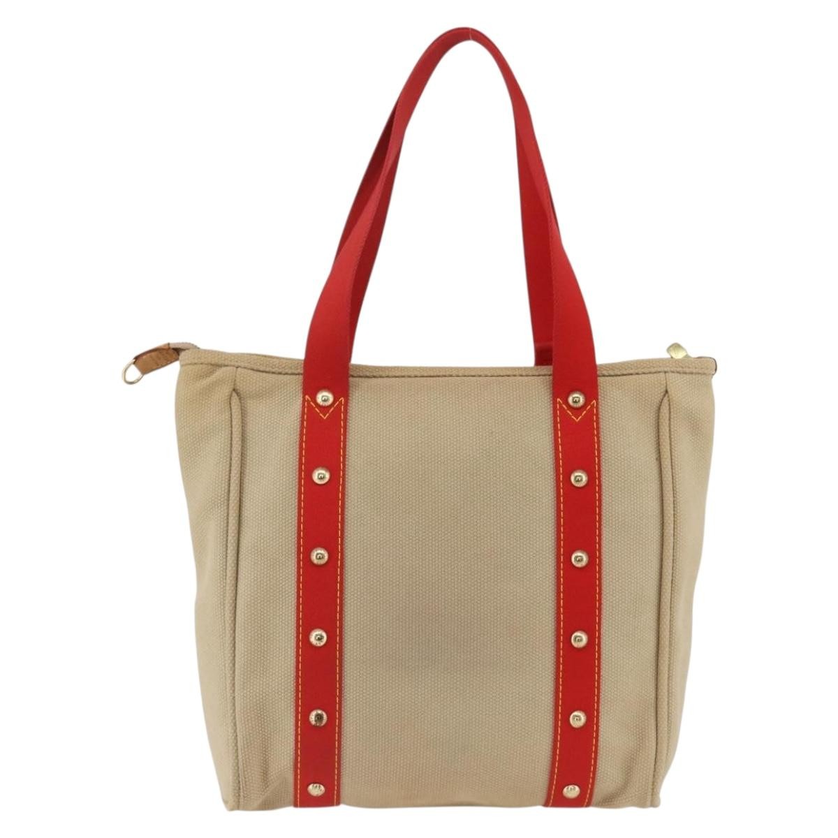 Louis Vuitton Antigua Tote Canvas Beige Canvas Tote Bag Bag (Pre-Owned)