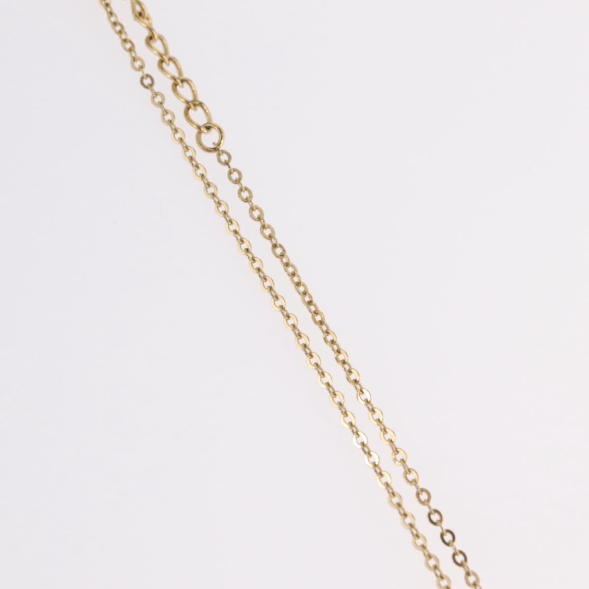 Christian Dior Logo Heart Pendant Metal Gold Metal Necklace Jewelry (Pre-Owned)