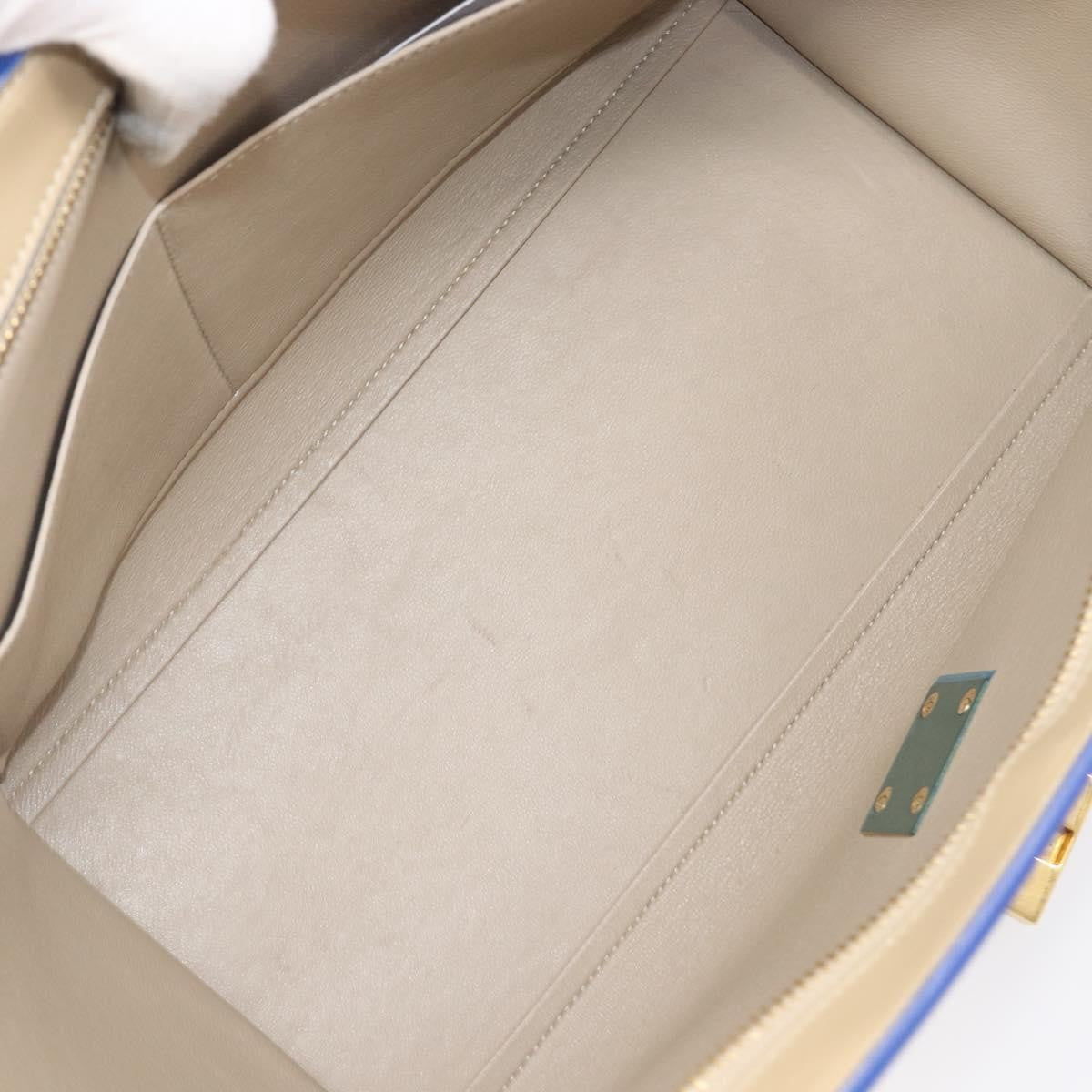 Celine Trapeze Leather Beige Leather Handbag (Pre-Owned)