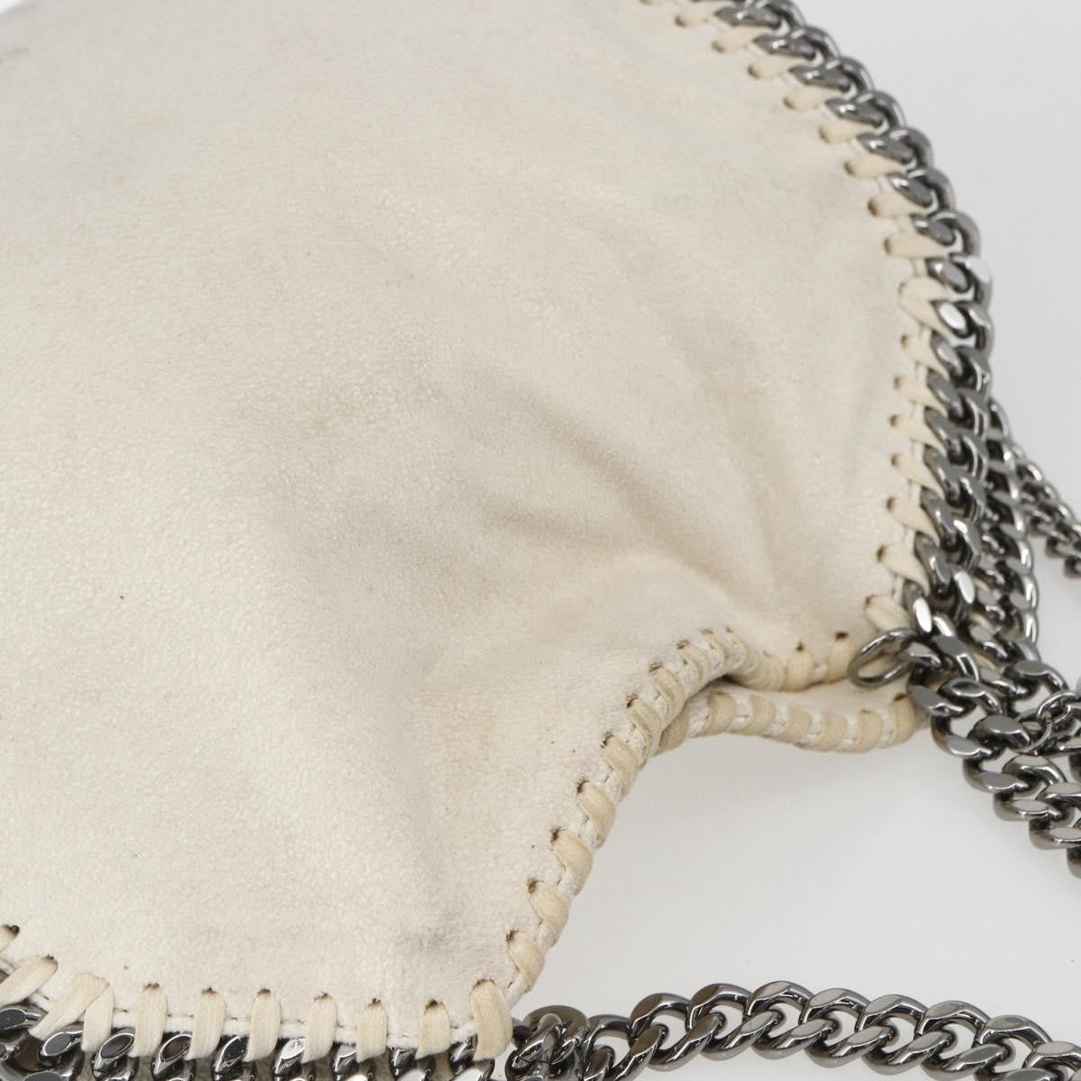 Stella Mccartney Falabella Fold Over Shaggy Deer White Polyester Handbag (Pre-Owned)