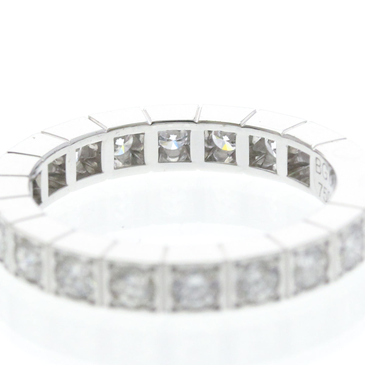 Cartier Lanieres Diamond 18K White Gold With Diamond Silver White_Gold Ring Jewelry (Pre-Owned)