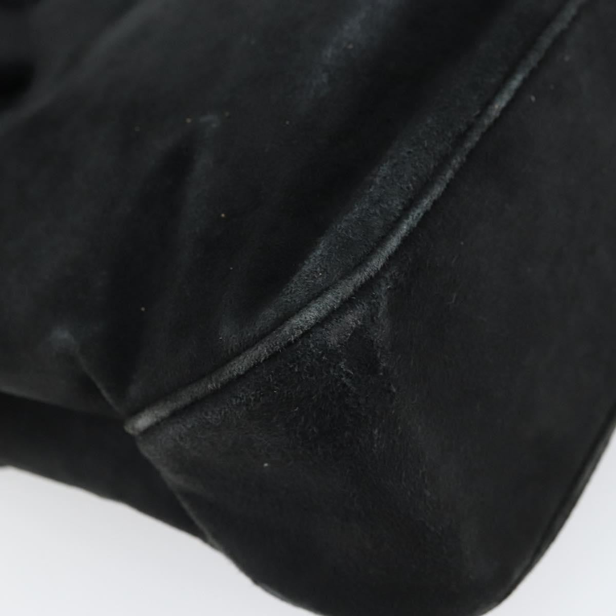 Salvatore Ferragamo Vala Suede Black Suede Shoulder Bag Bag (Pre-Owned)