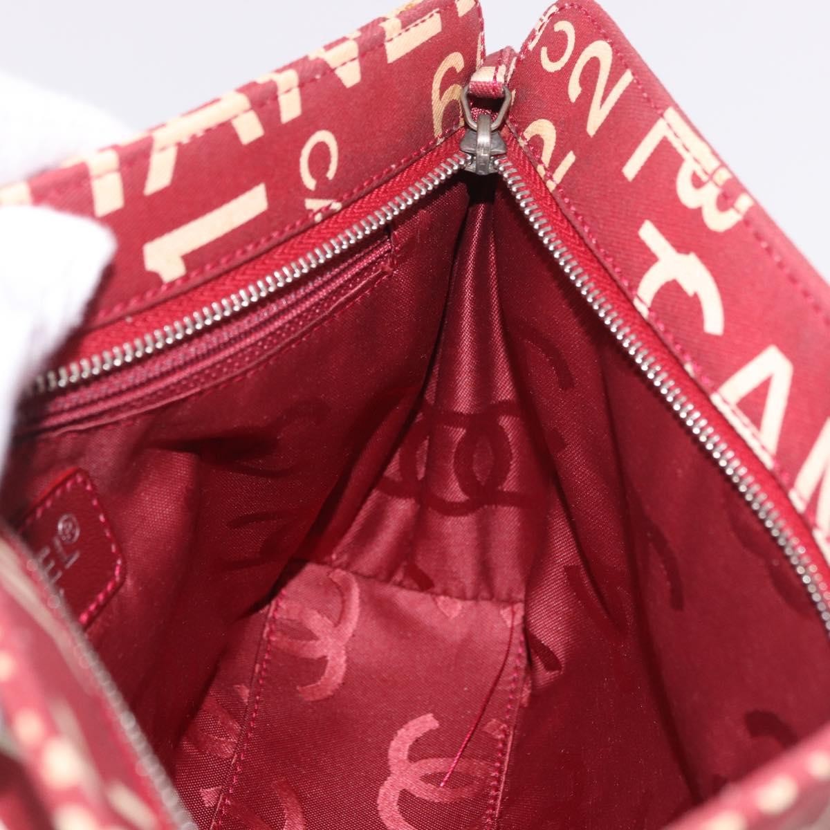 Chanel Vintage Clutch Canvas Red Canvas Clutche & Pouche Bag (Pre-Owned)