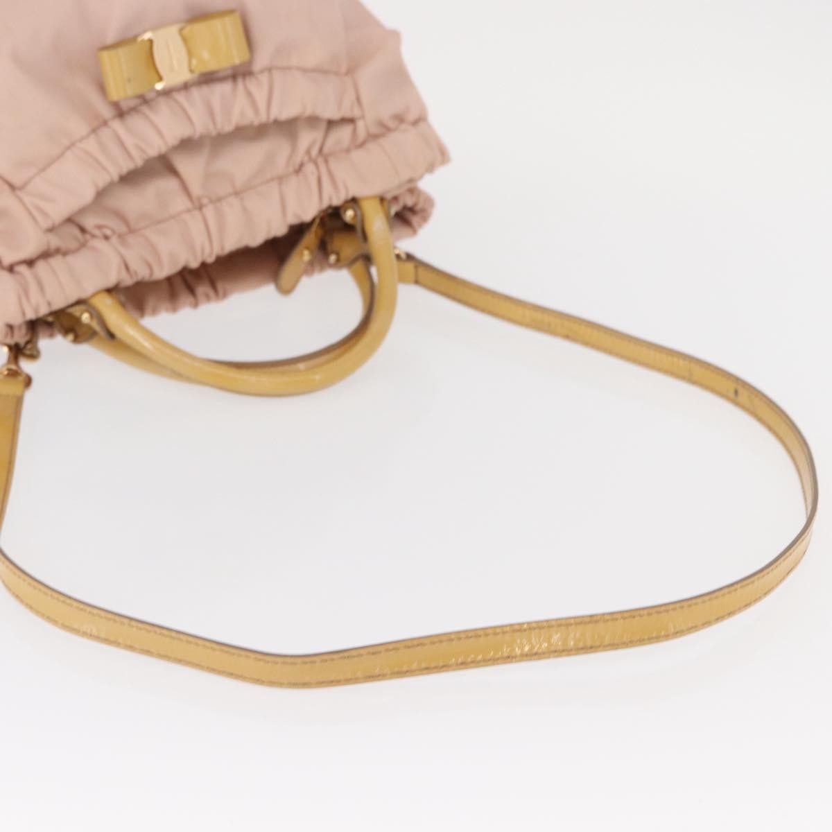 Salvatore Ferragamo Vala Nylon Pink Nylon Handbag (Pre-Owned)