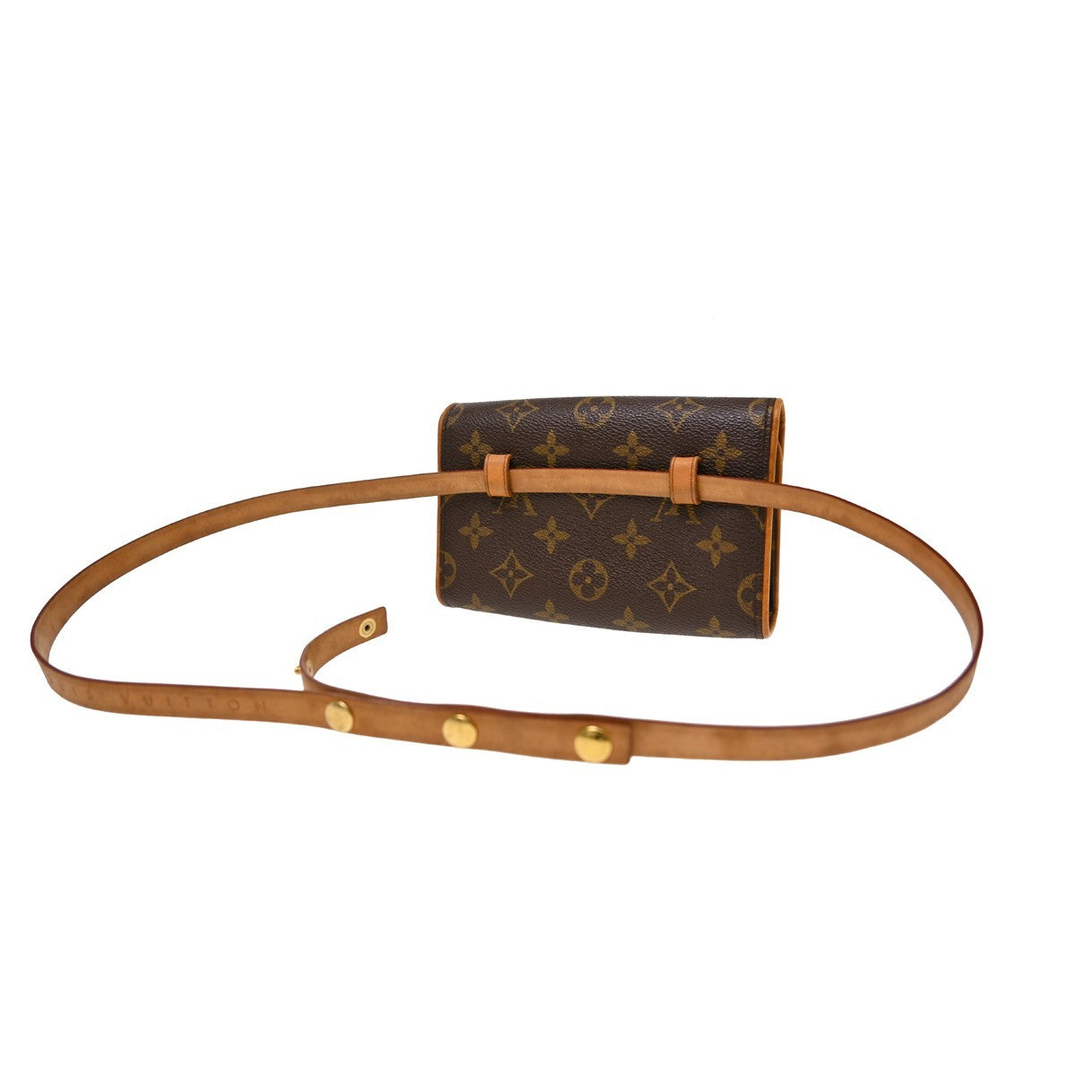 Louis Vuitton Florentine Waist Monogram Canvas Brown Canvas Handbag (Pre-Owned)