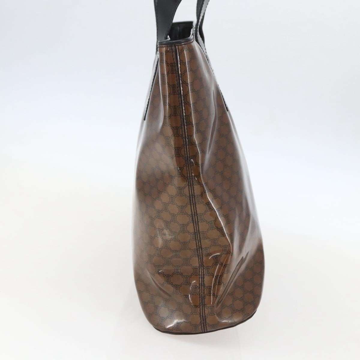 Celine Vintage Macadam Macadam Canvas  Vinyl Brown Plastic Shoulder Bag Bag (Pre-Owned)