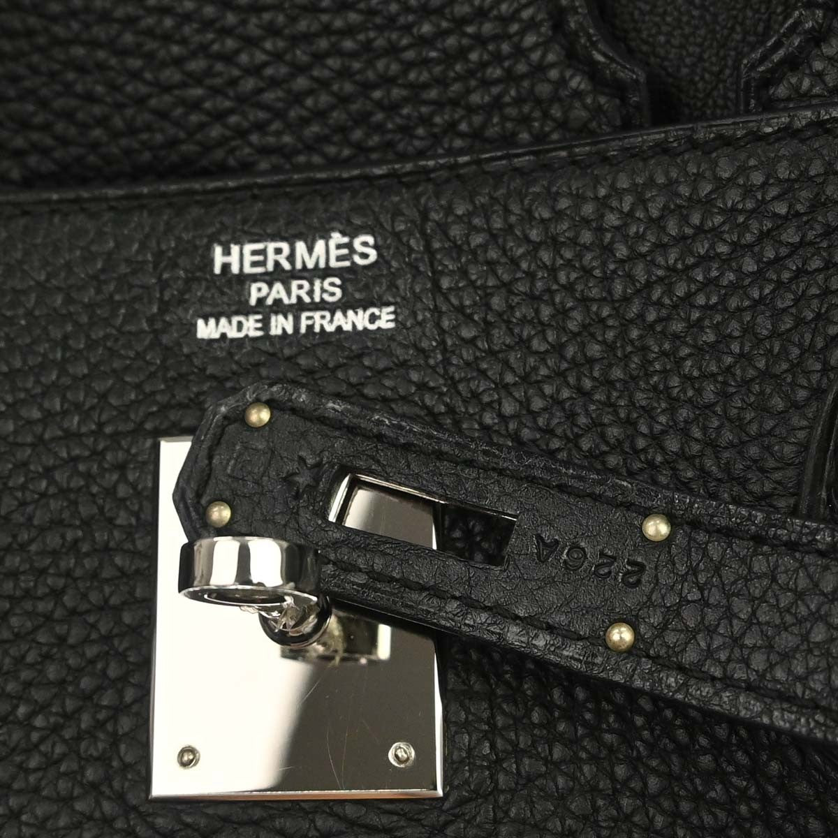 Hermes Birkin Black Togo With Palladium Hardware Black Calfskin Handbag (Pre-Owned)