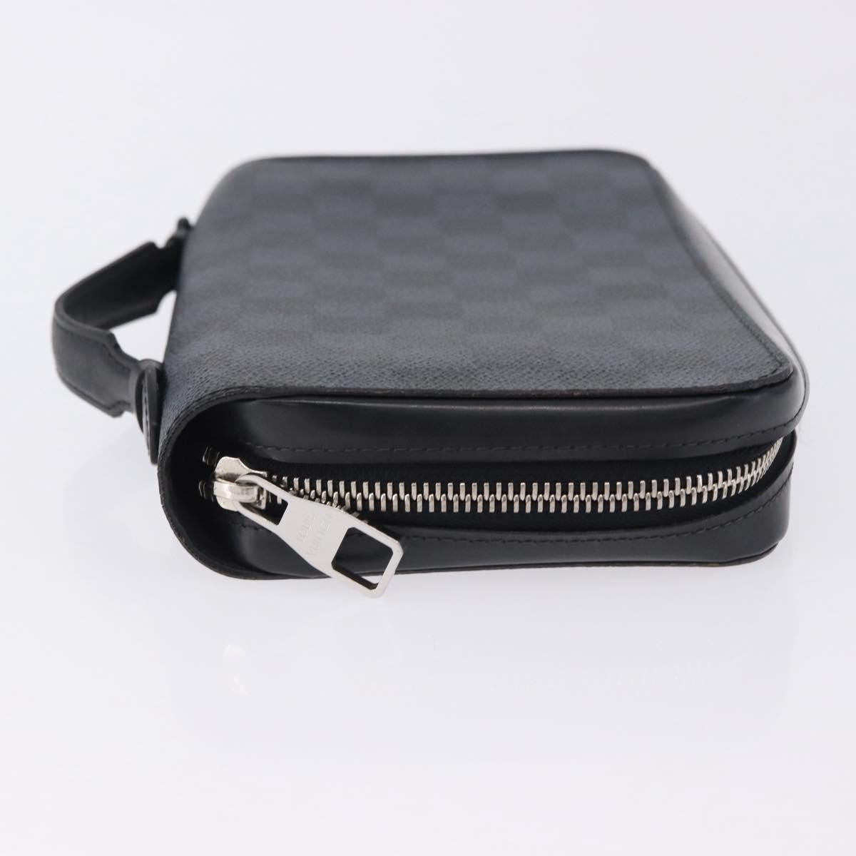 Louis Vuitton Zippy Xl Damier Leather Black Canvas Wallets Accessory (Pre-Owned)