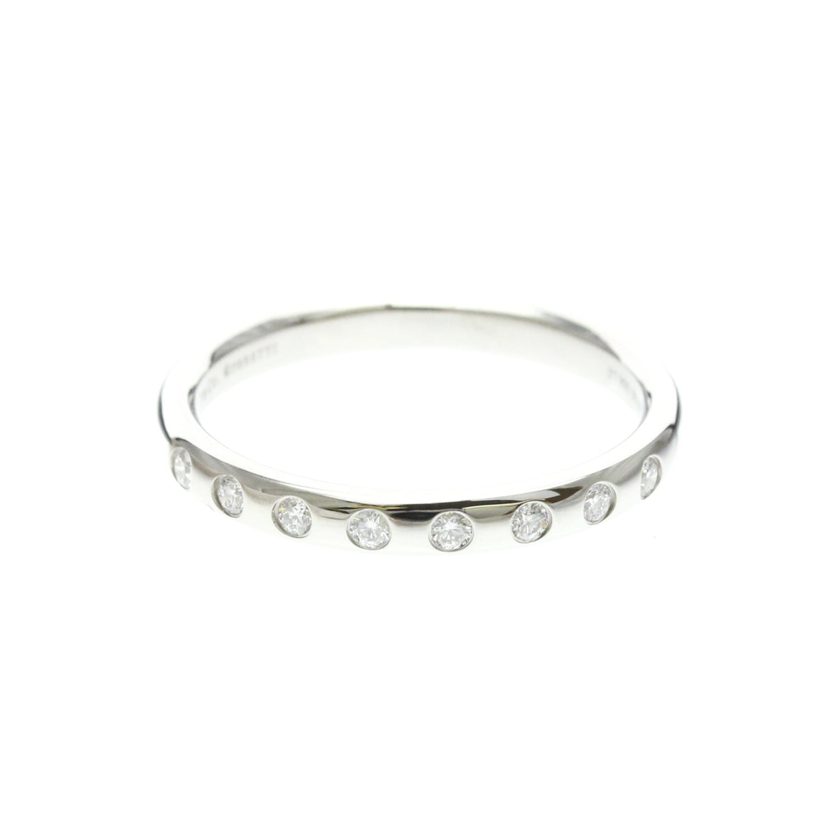 Tiffany & Co. Stacking Band Ring With 8 Diamonds Platinum Silver Platinum Ring Jewelry (Pre-Owned)