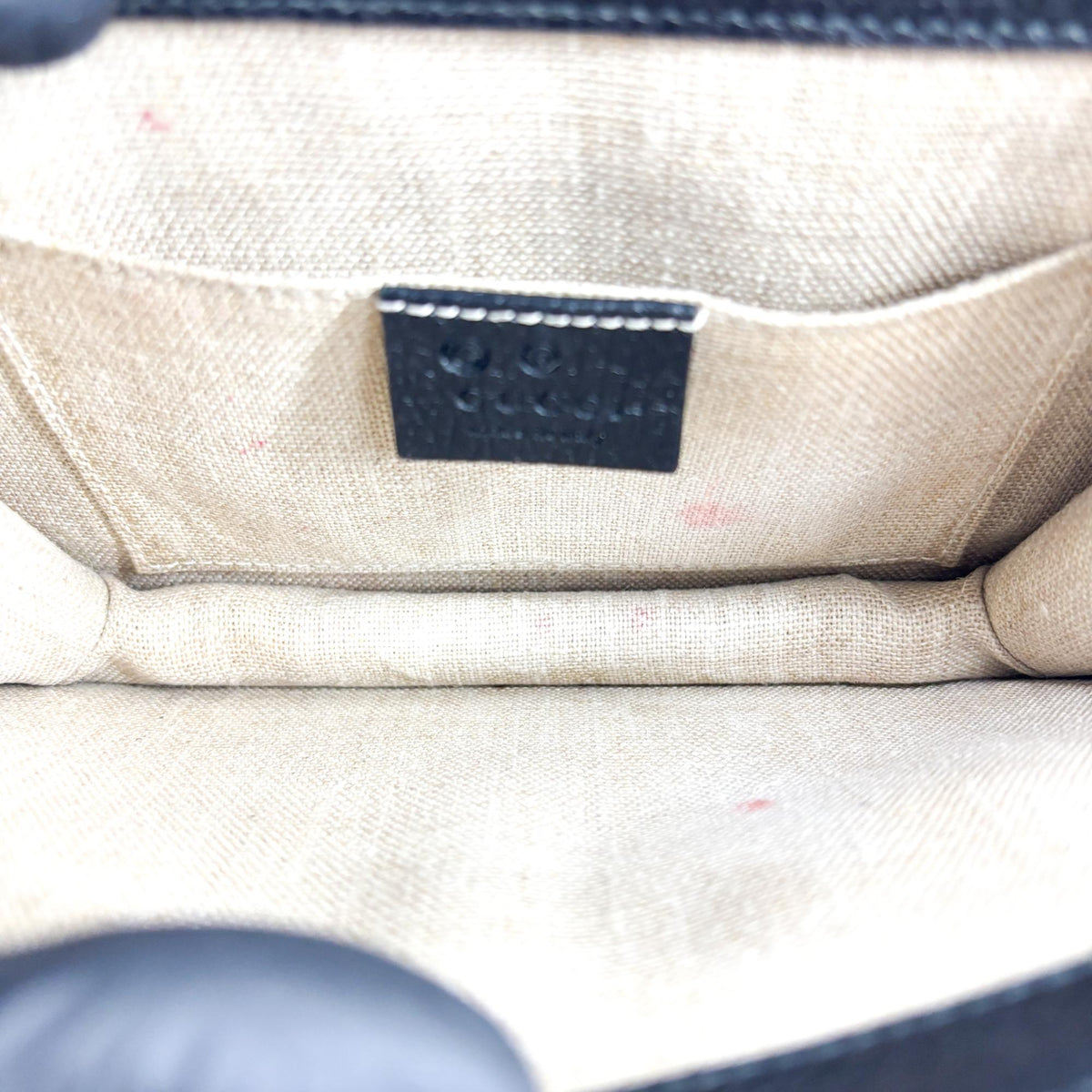 Gucci Interlocking Patent Black Leather Shoulder Bag Bag (Pre-Owned)