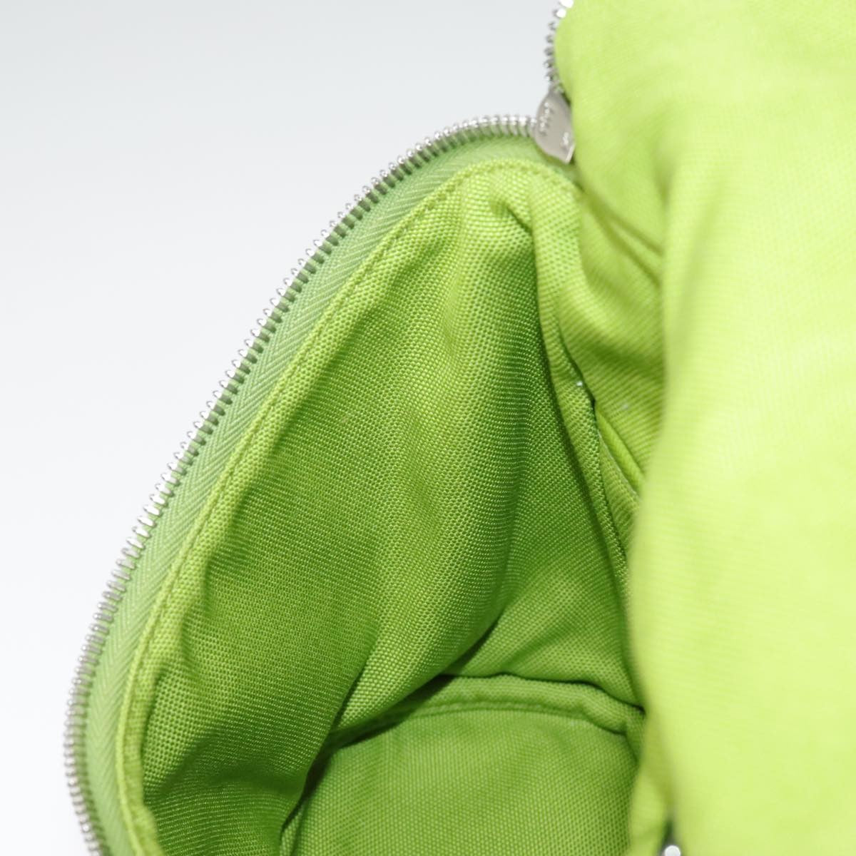 Prada Zipped Triangle Canvas Green Canvas Crossbody Bag Bag (Pre-Owned)