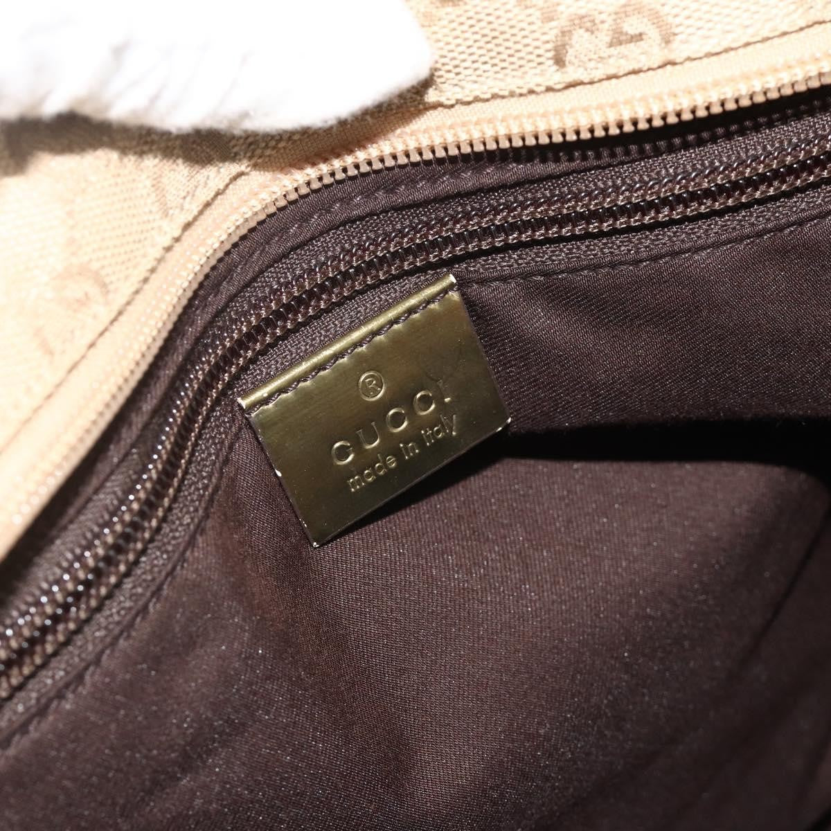 Gucci Web Zip Tote Gg Canvas And Leather Beige Canvas Tote Bag Bag (Pre-Owned)