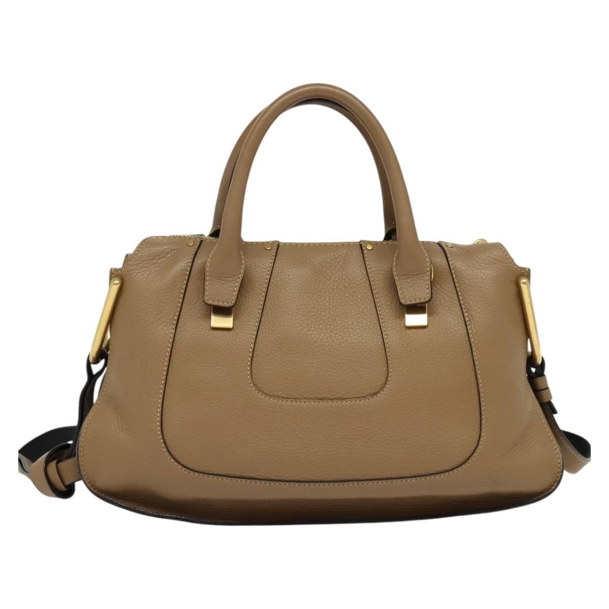 Chloe Hailey Leather Beige Leather Bag (Pre-Owned)