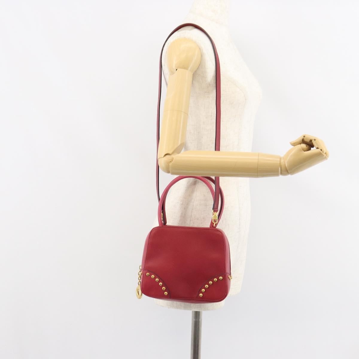 Celine Handbag Leather Red Leather Handbag (Pre-Owned)