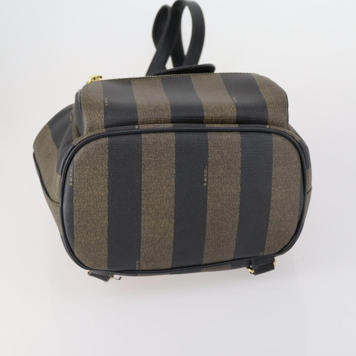 Fendi Pequin Front Pocket Coated Canvas Brown Pvc Backpack Bag (Pre-Owned)