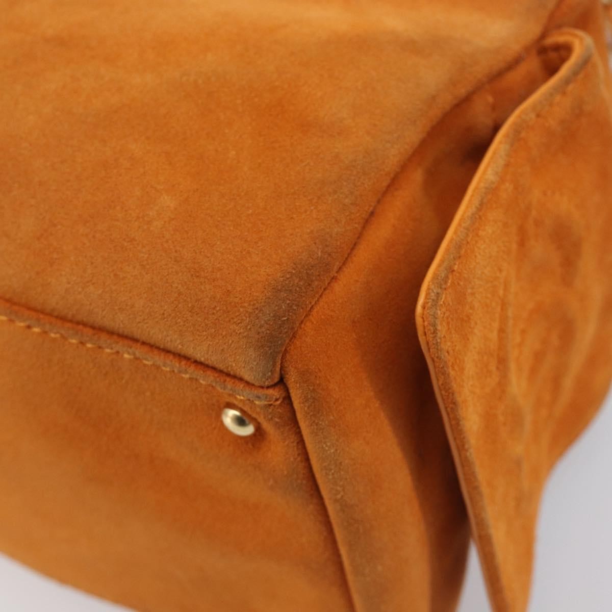 Chanel Coco Mark Suede Orange Suede Shoulder Bag Bag (Pre-Owned)