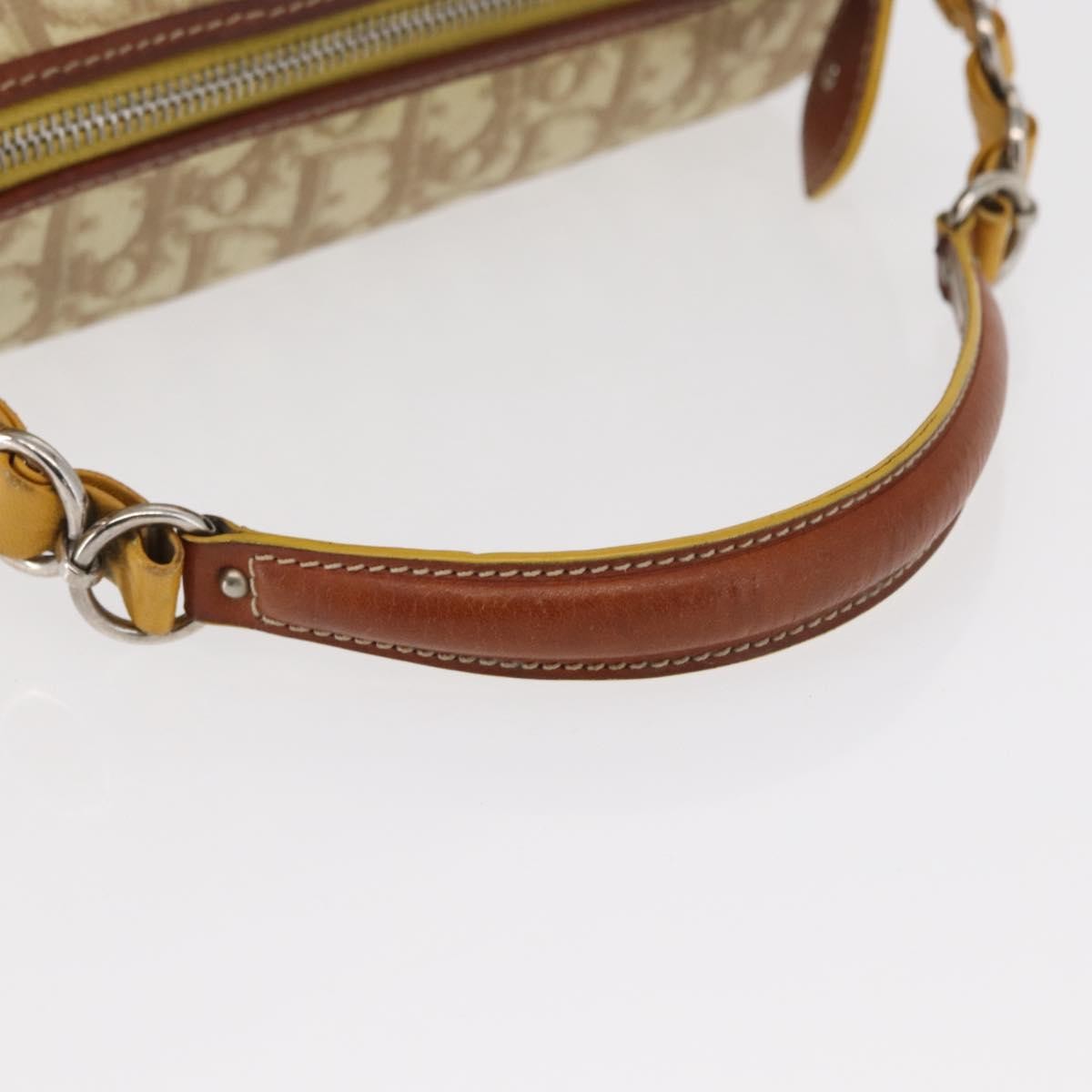 Christian Dior Vintage Trotter Romantique Diorissimo Coated Canvas Beige Canvas Shoulder Bag Bag (Pre-Owned)