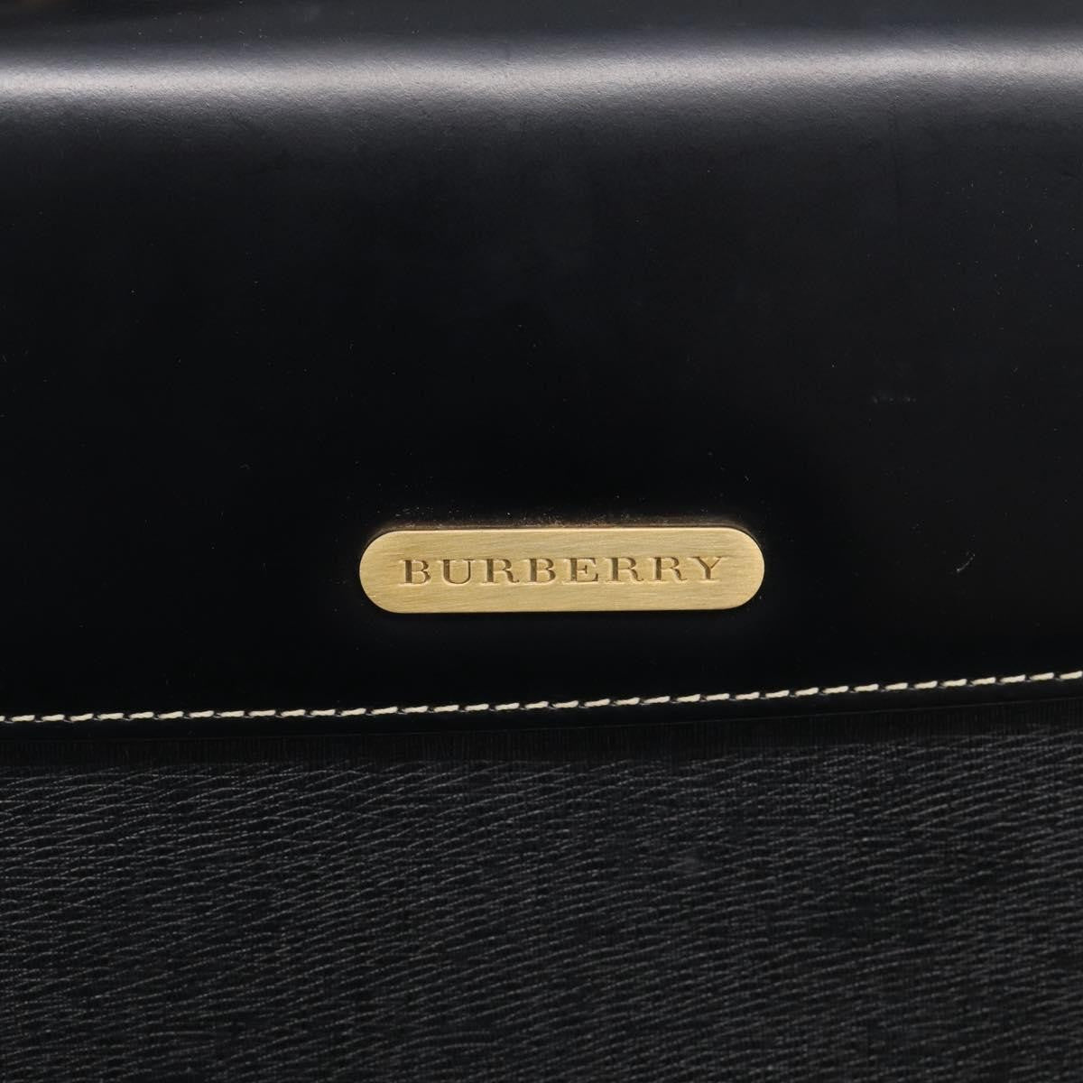 Burberry Handbag Leather Black Leather Handbag (Pre-Owned)