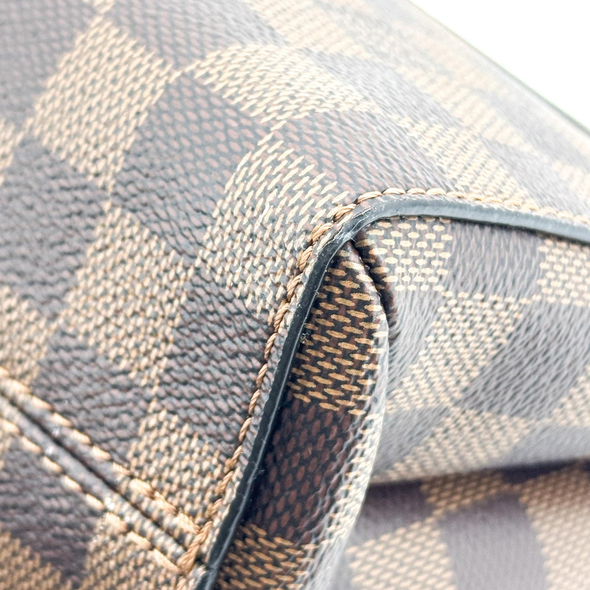 Louis Vuitton Vavin Damier With Leather Brown Canvas Tote Bag Bag (Pre-Owned)