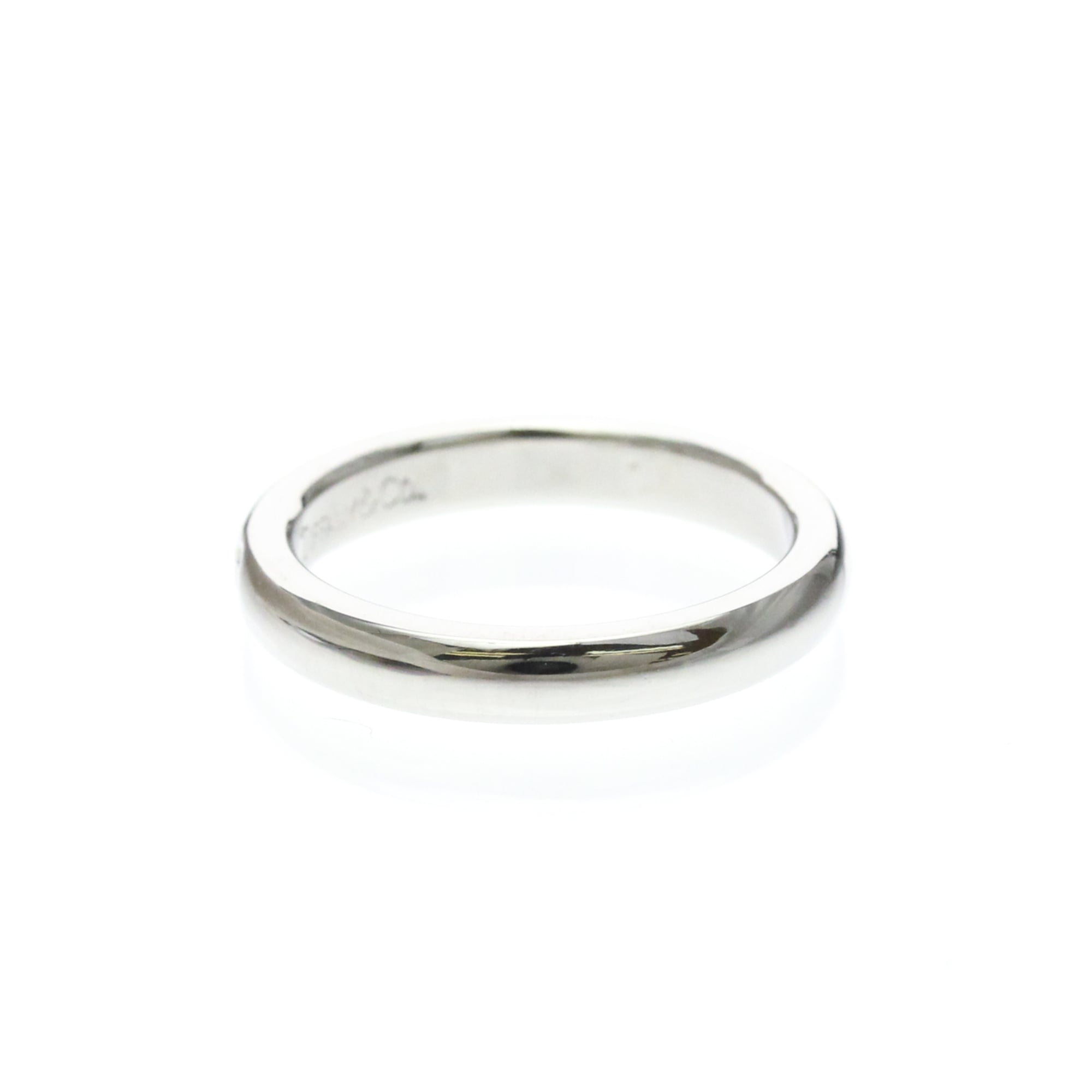 Tiffany & Co. Elsa Peretti 1 Diamond Stacking Band 950 Platinum With Diamond Silver Platinum Ring Jewelry (Pre-Owned)