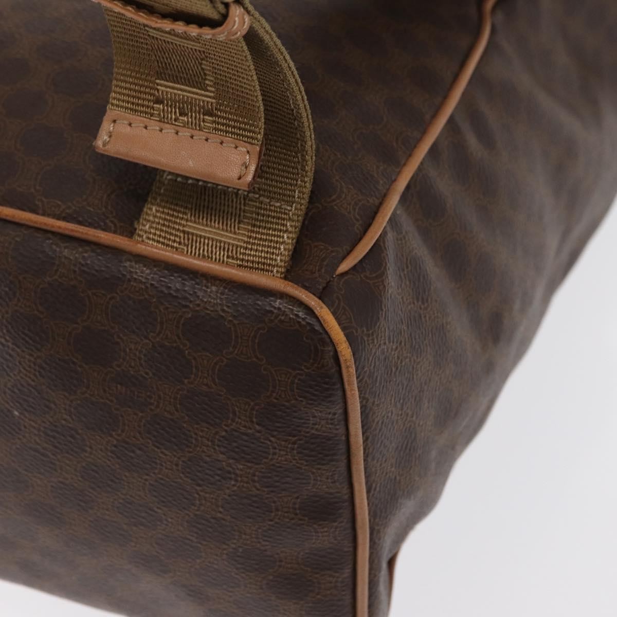 Celine Vintage Macadam Canvas And Leather Brown Canvas Backpack Bag (Pre-Owned)