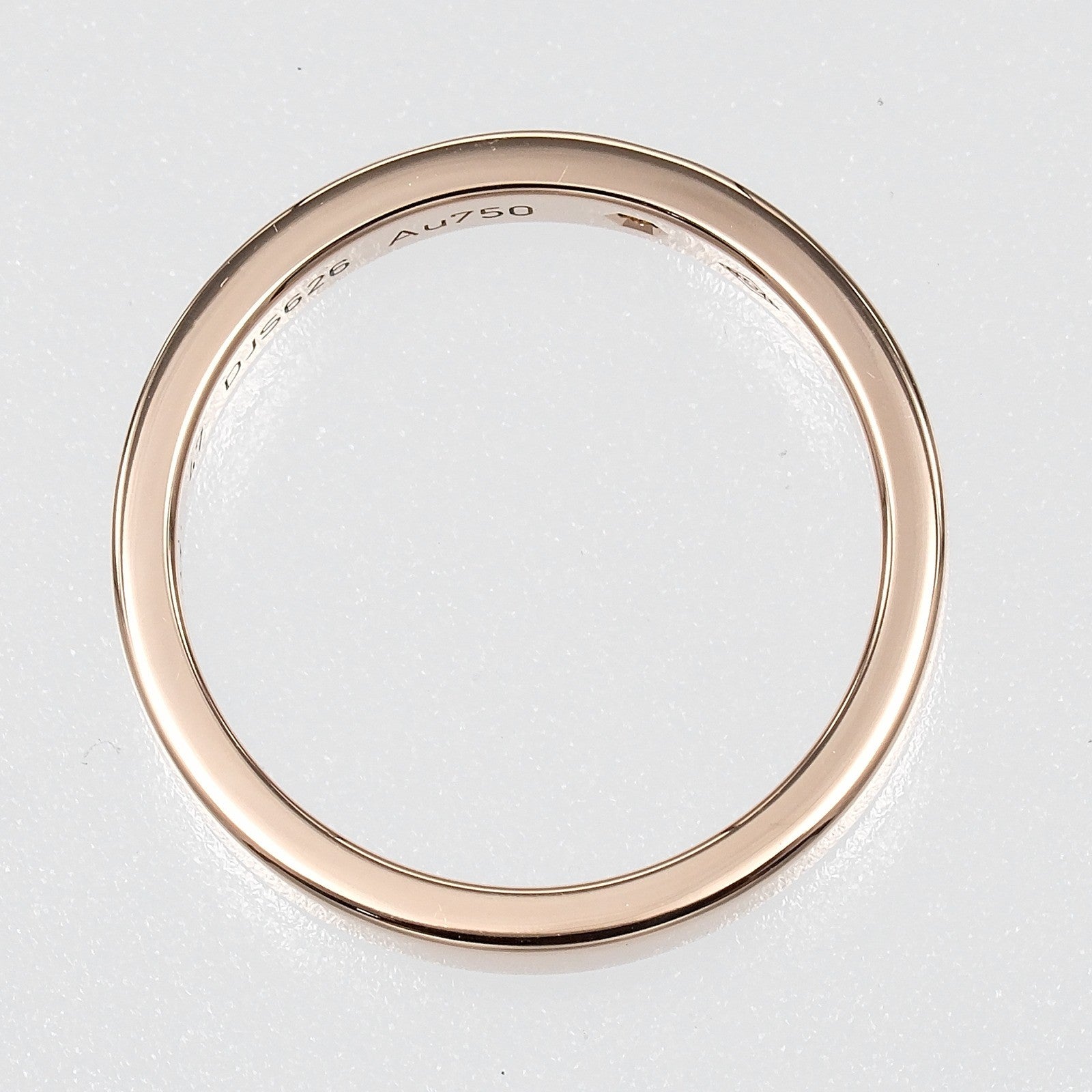 Cartier C De Cartier Wedding Band 18K Rose Gold With Diamond Gold Pink_Gold Ring Jewelry (Pre-Owned)